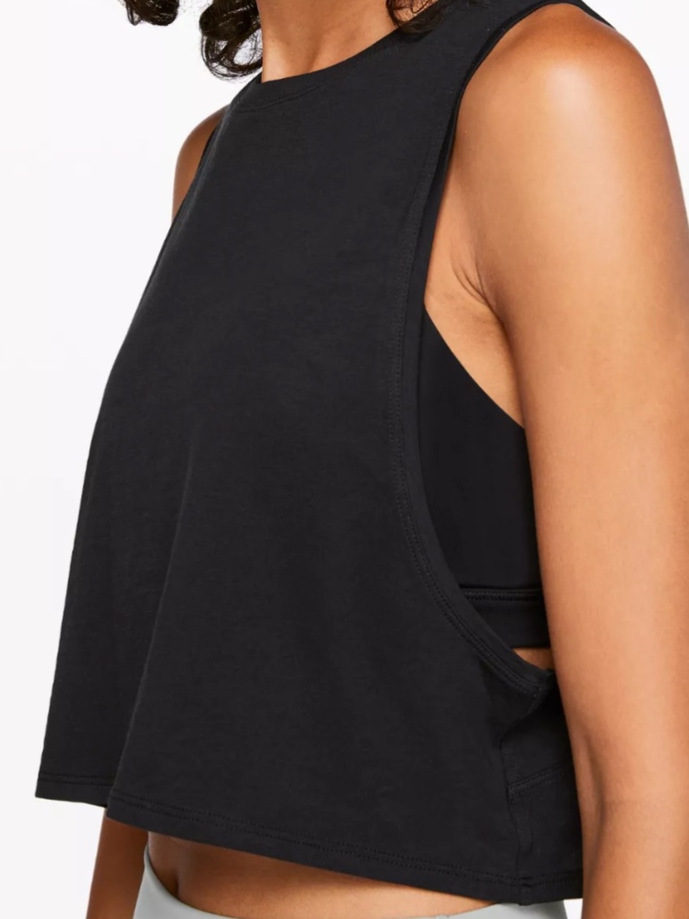 Lululemon Muscle Love Crop Tank - Black- 6